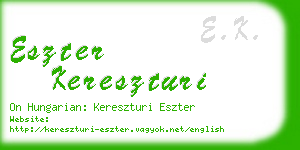 eszter kereszturi business card